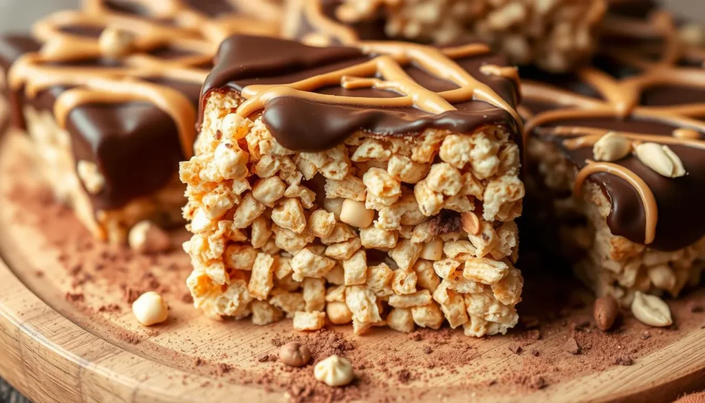 Satisfy your sweet tooth with our top-rated chocolate peanut butter rice krispie treats recipe.